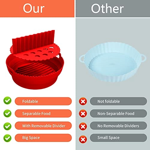 Air Fryer Liners - Silicone 1 x Air Fryer Liners 1 x Separator Pad