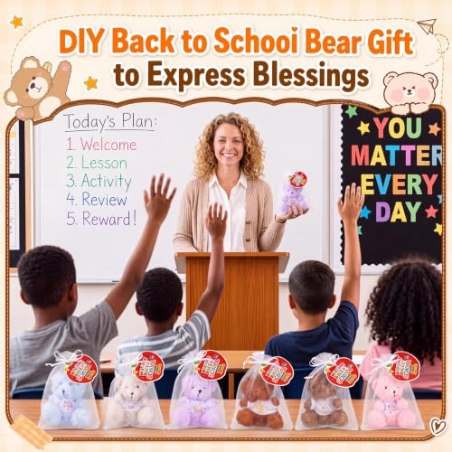 Back to School Bear - 12 cm - Assorted Styles