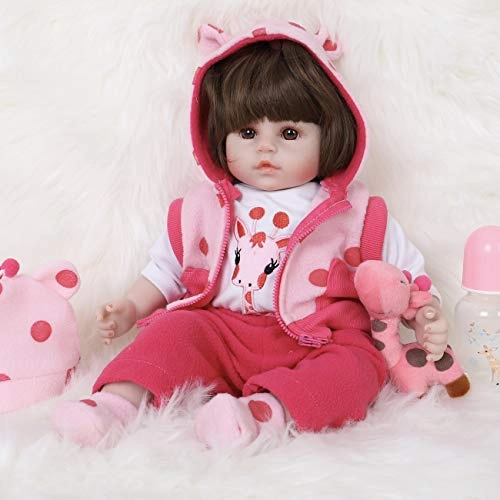 Reborn Baby Doll - 16 inch Vinyl Silicone girl Ages 3+ Gift Set