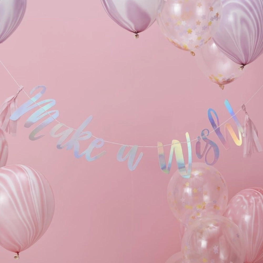 Ginger Ray Make a Wish Backdrop Bunting - Party