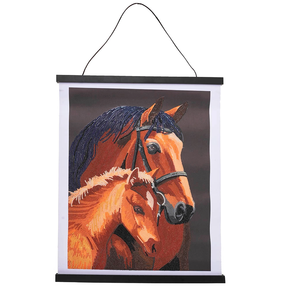 Crystal Art Scroll - Chestnut Mares