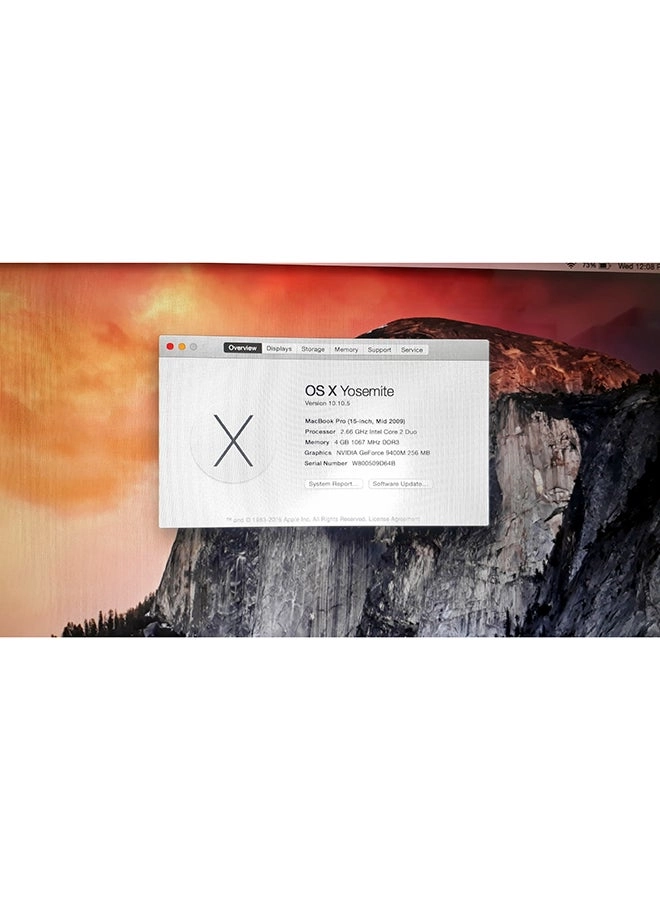 (Renewed) Macbook Pro - 15.4'' 500GB SSD 4GB 500GB Dual Core