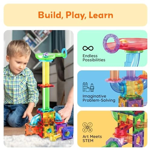 Magnetic Marble Run Add-On Expansion Pack - 15pcs