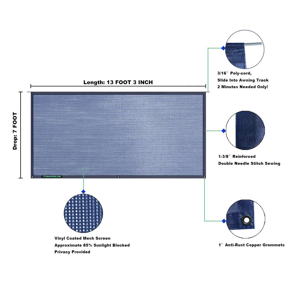 RV Awning Sun Shade Screen