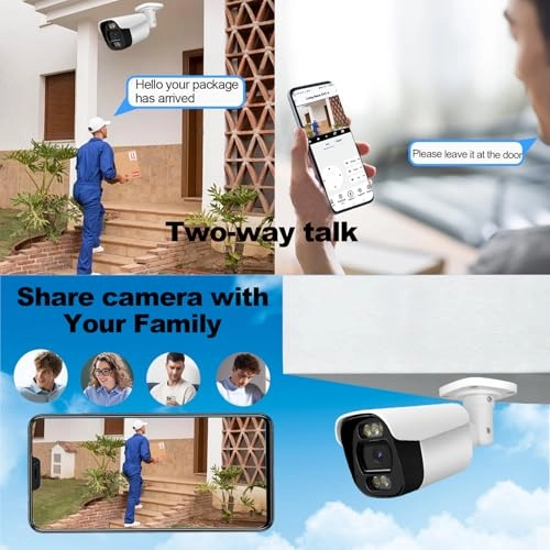 NVR Monitor - 16CH Expandable + PoE Bullet Camera - 4Pcs 5MP