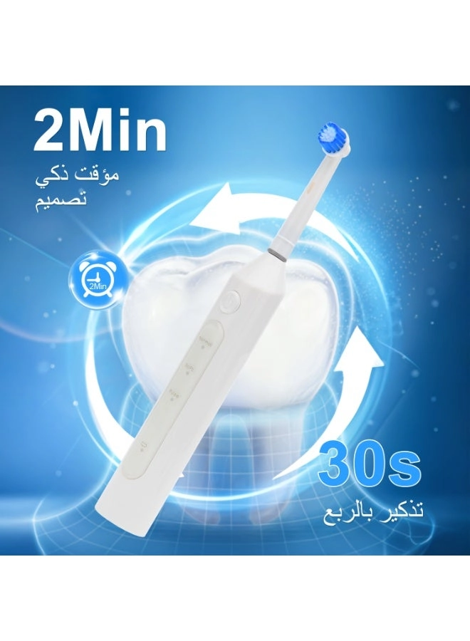 Rotating Electric Toothbrush - IPX7 Waterproof 2-Min Smart Timer Wireless Charging