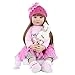 Reborn Baby Doll - 24inch Handmade Silicone Long Hair Sets