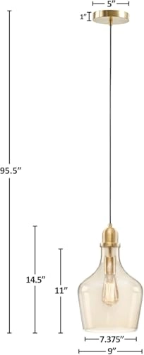 Auburn Pendant - Bell Shaped Glass Gold