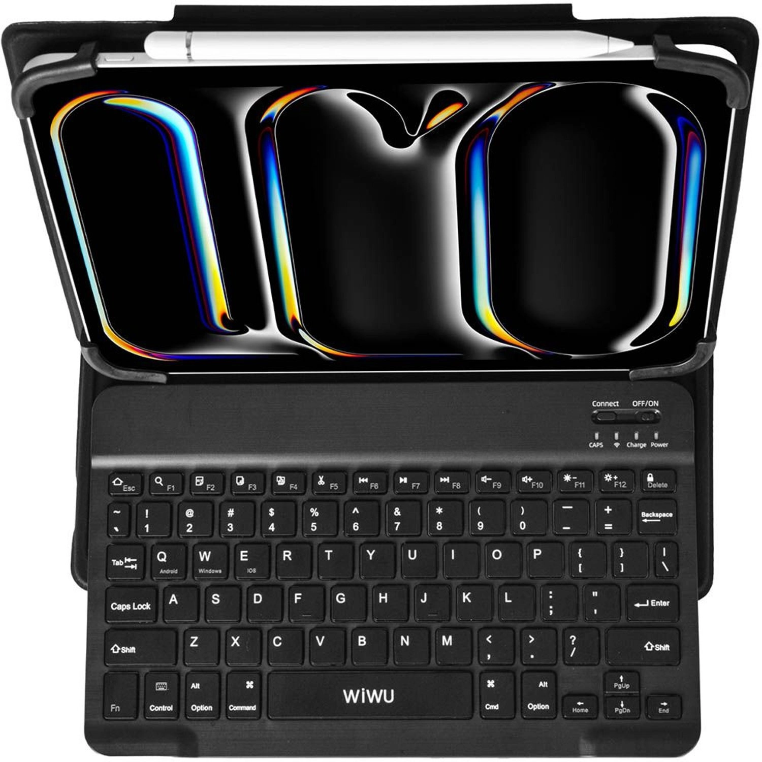 Keyboard Case with Pencil Holder for iPad 7/8-inch