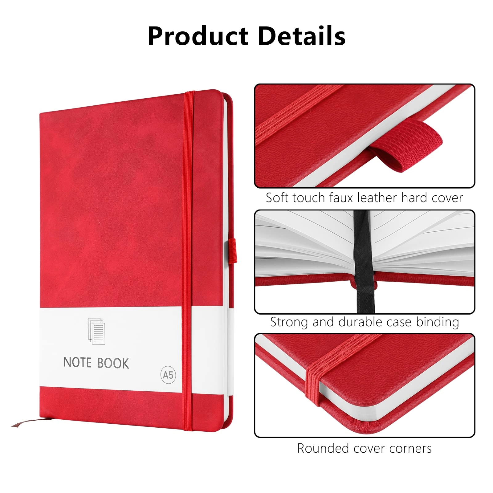 A5 Notebook A5 Hardcover - Lined 100 Sheets