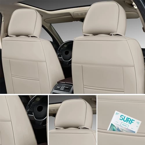 Car Seat Covers - Front Seats Only 2 Pack White And Orange