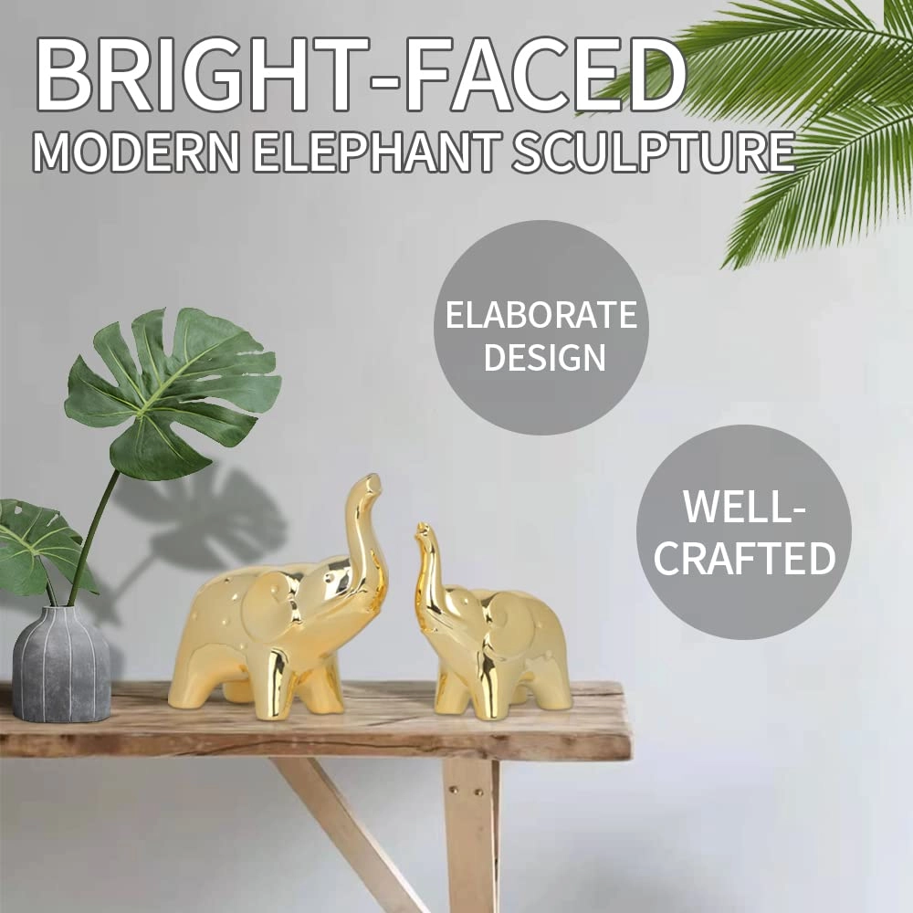 Elephant Statue - Ceramic , Resin