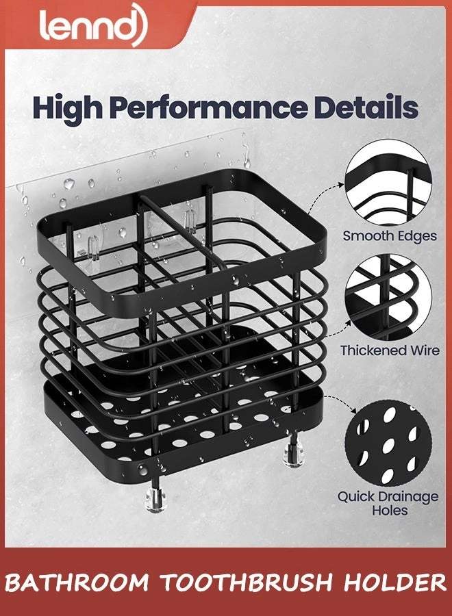 Toothbrush Holder - Wall Mounted and Countertop 2 Slots