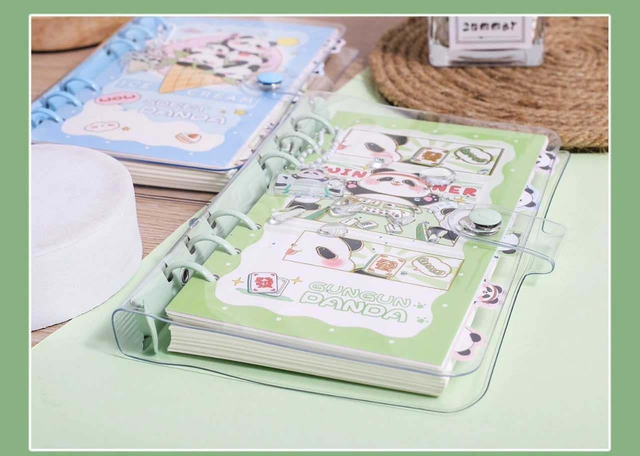 Mini Transparent Binder Spiral Diary Notebook
