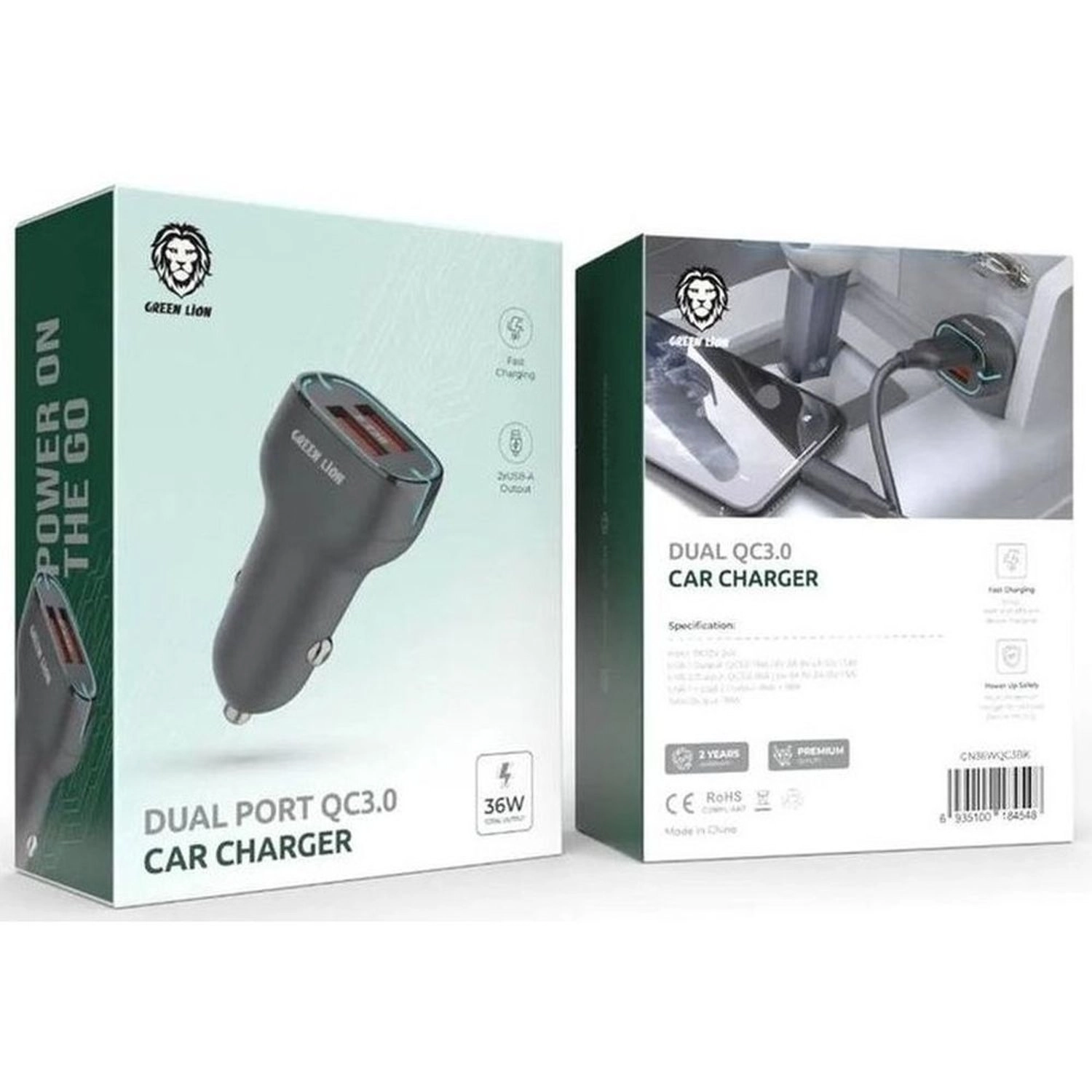 Dual Port QC3.0 Car Charger - 36W 2x USB-A