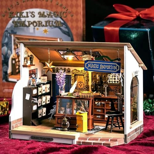 DIY Miniature Dollhouse Room Kit - Wood LED Light