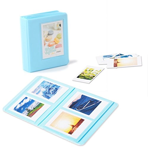 Camera case - Magic Blue + Mini Album - 64 Pockets + Close-up lens - Self-portrait mirror + Color Filters - 4 Colors + Photo frame - 5 Colors + Hanging Photo frame + Sticker Borders + Corner Sticker + Card Making Pen