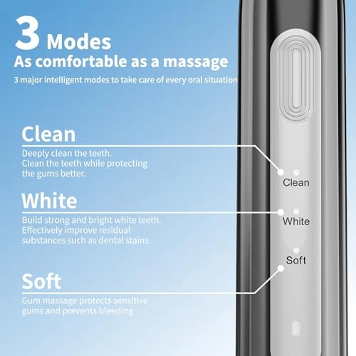 BX11 - 3 Cleaning Modes Type-C Rechargeable 8 Brush Heads