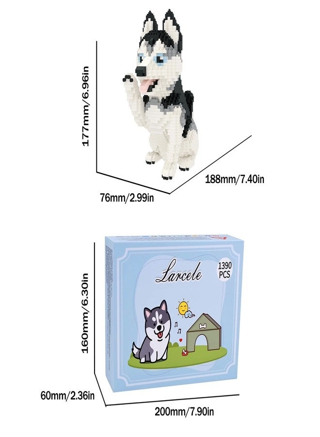 Micro Dog Building Blocks - Siberian Husky 2 1390 pcs