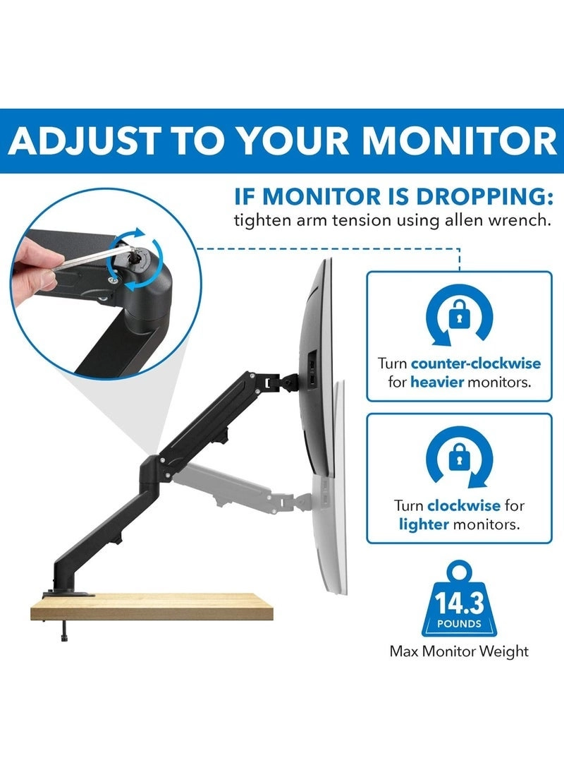 SH130-C024 - Dual Monitor Full Motion 2-9kg/4.4-19.8lbs
