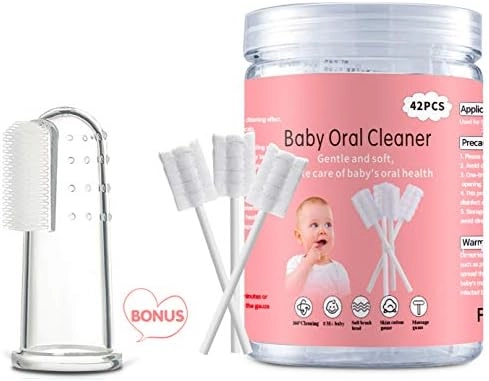 MZA STORES Baby Tongue Cleaner - 42Pcs Disposable Infant