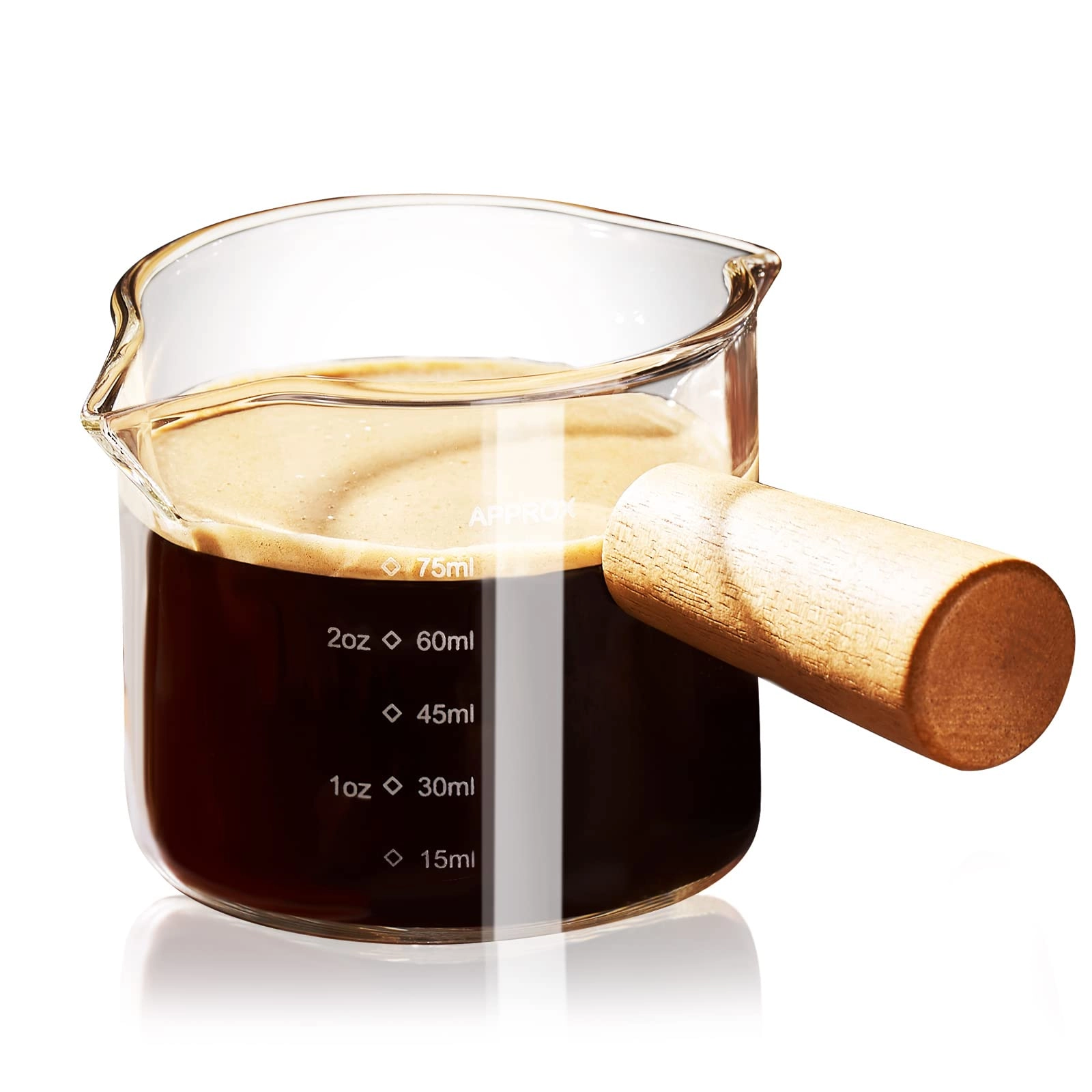 PARACITY Espresso Shot Glass - 1 pcs With Handle 103.5 ml