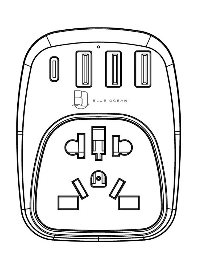 5-in-1 Multi Socket USB Adapter