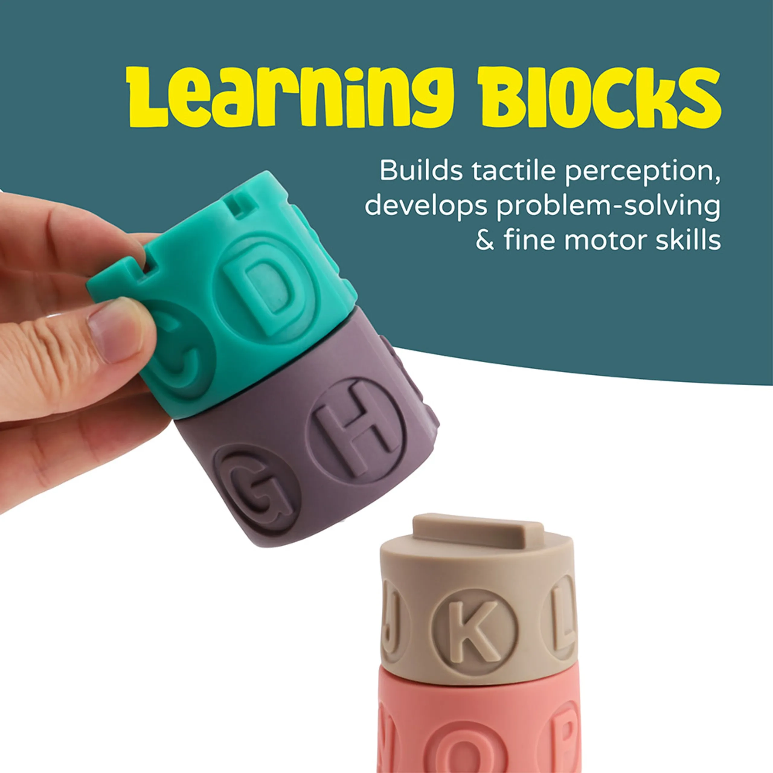 Baby Educational Toys Blocks - Suitable for 2 years and above 6 pieces