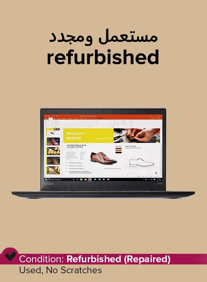 Lenovo (Renewed) ThinkPad T470s - 14.1'' Core i5-7300U 8GB DDR4 256GB SSD