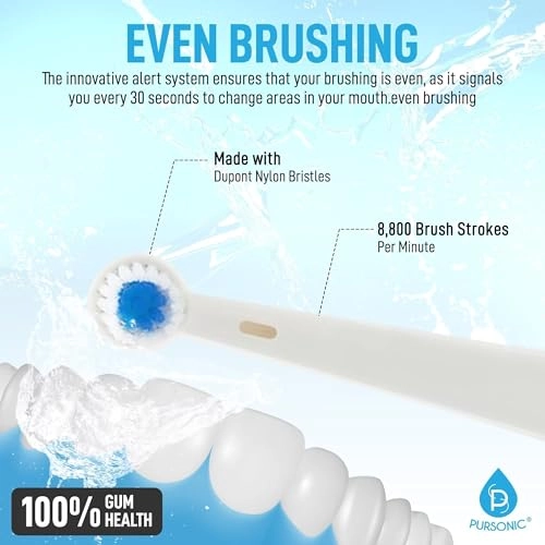 Rotating Electric Toothbrush - 3 Brush Heads 3 Cleaning Modes USB Rechargeable