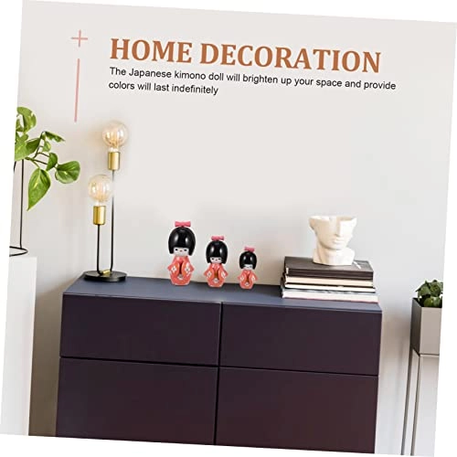 Kimono Doll - 13.5X6X6CM Wooden Yellow Set