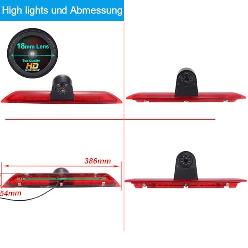 Third Roof Top Mount Brake Lamp Return Camera - Night vision RCA 1280 x 720