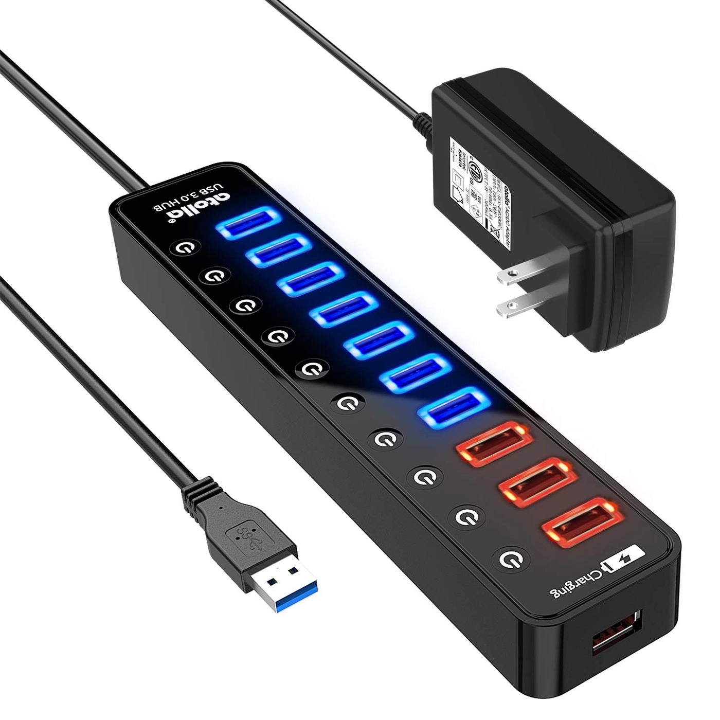 USB 3.0 Hub - 11 Ports 4 Smart Charging Ports