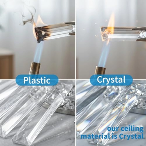 E27 Crystal Ceiling Lamp - 3 lights 36.5 cm