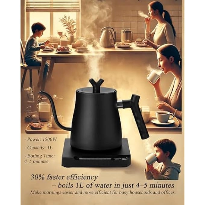 Smart Electric Temperature Control Gooseneck Kettle
