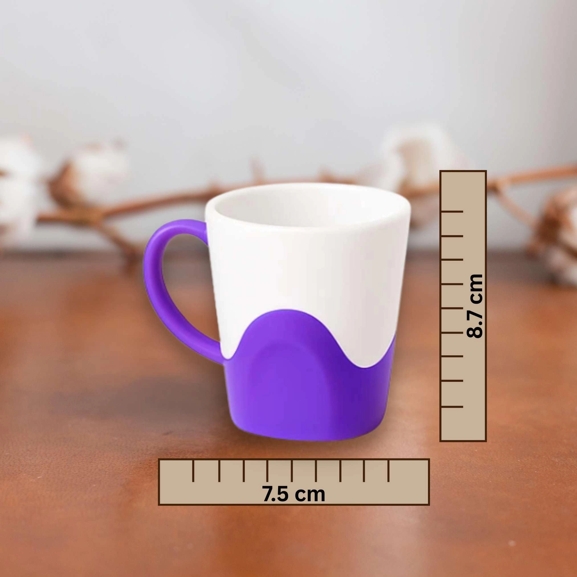 Plastic Mug - 6 pcs - Striped Solid - 280 ml