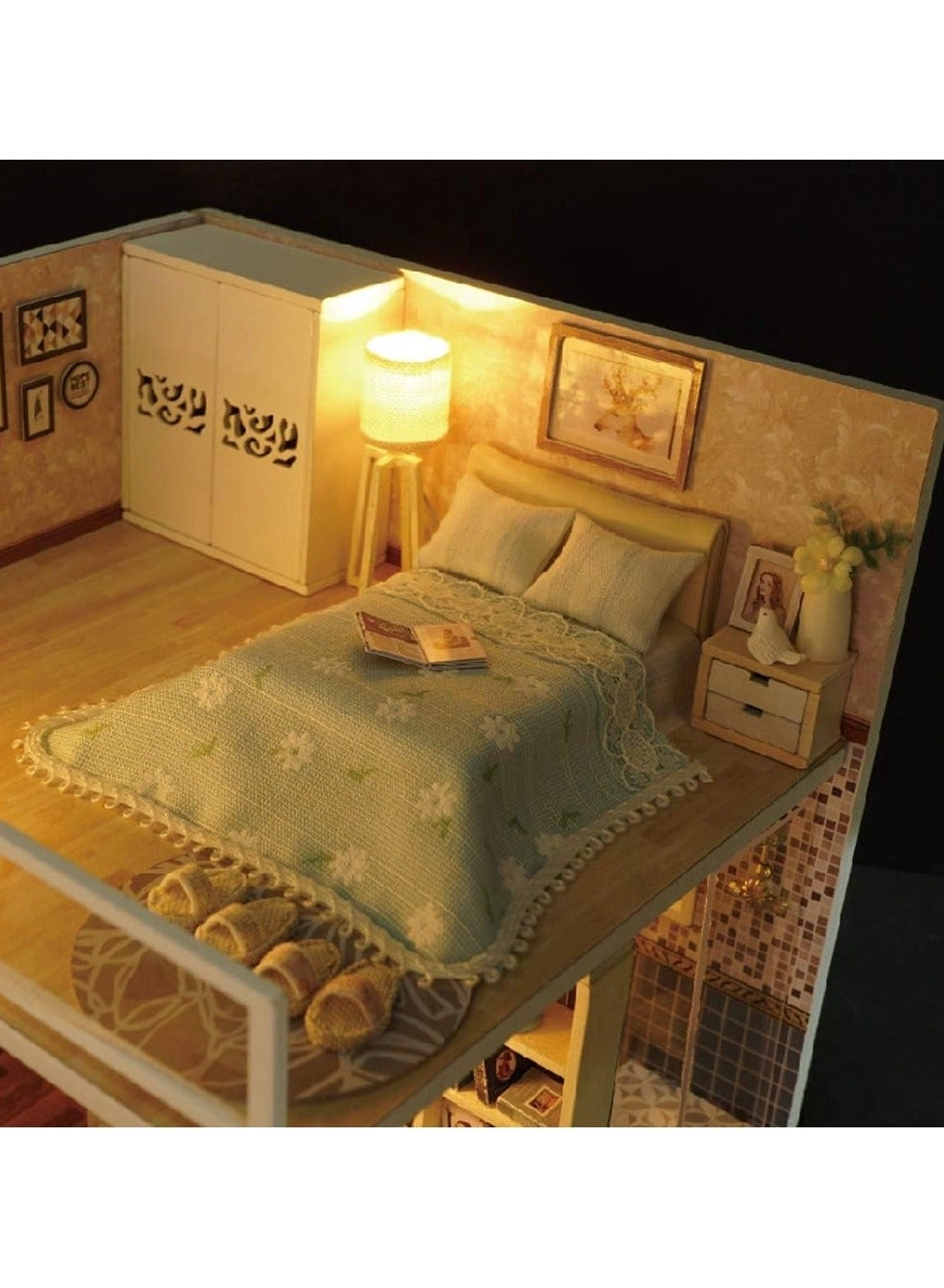Mini Loft Dollhouse Kit - Furniture LED Light