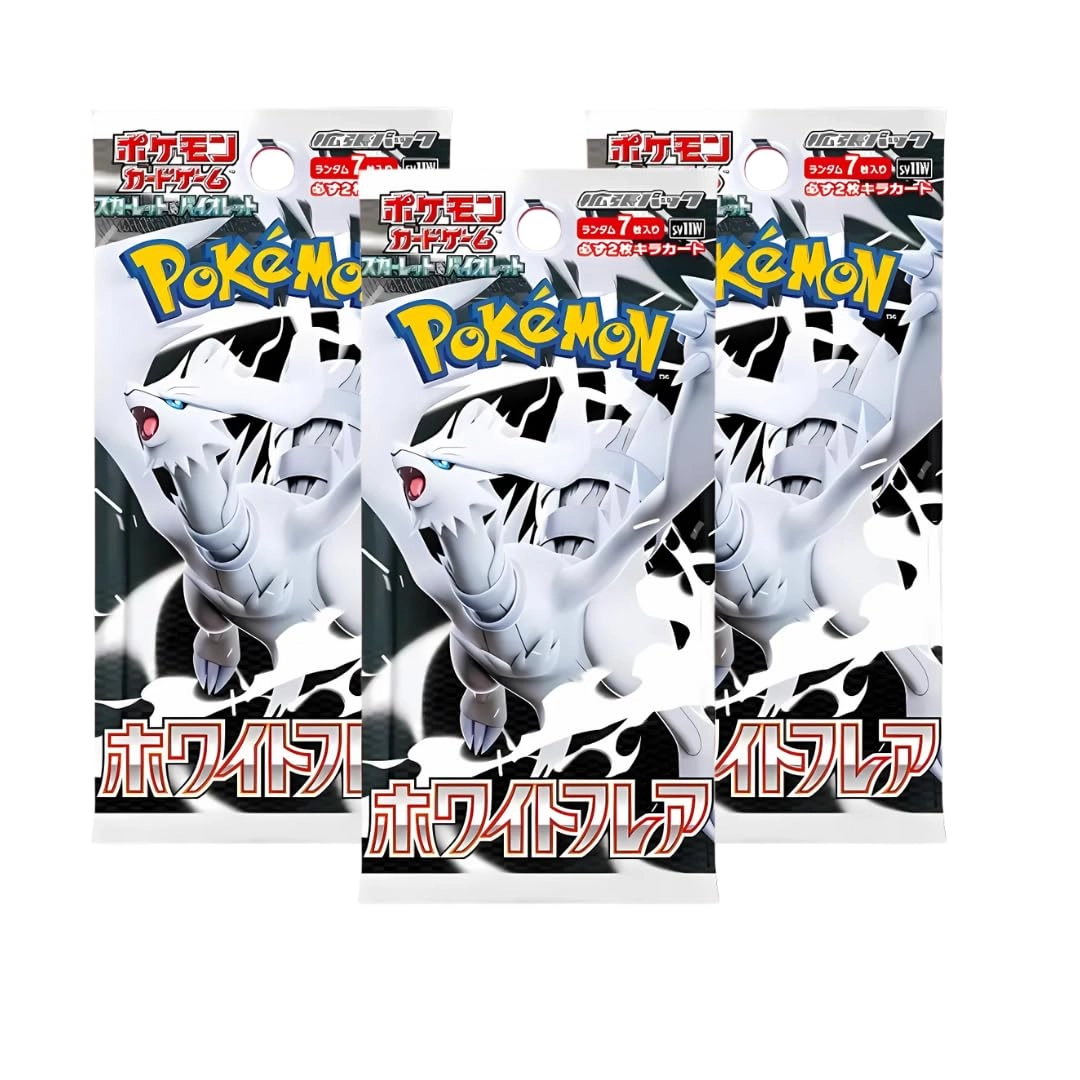 HEART FOR CARDS Pokemon White Flare Booster Pack - Japanese 3pcs