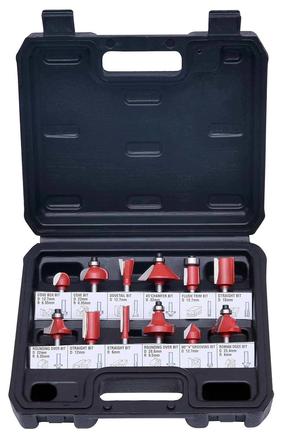 Harden Carbide Router Bits Set - 12Pcs