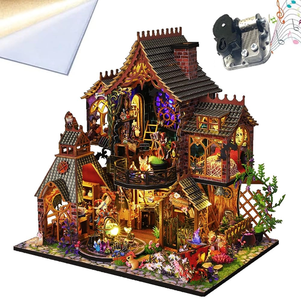 Miniature Wooden Dollhouse Furniture Kit - Creative Room 1:24