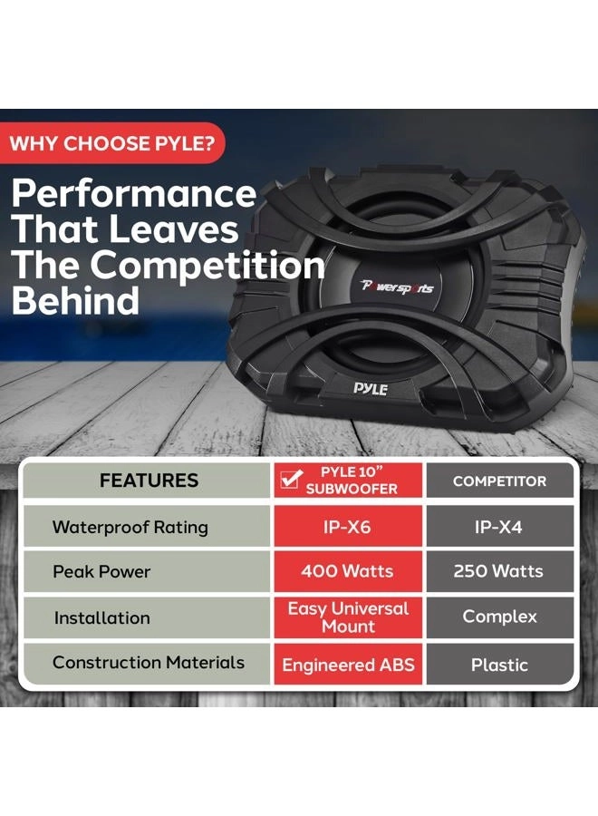 Marine Audio Subwoofer - 10Inch 500 Watt