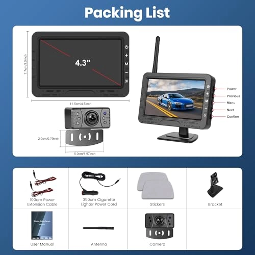 Wireless Reversing Camera Set - night vision Wireless 720P