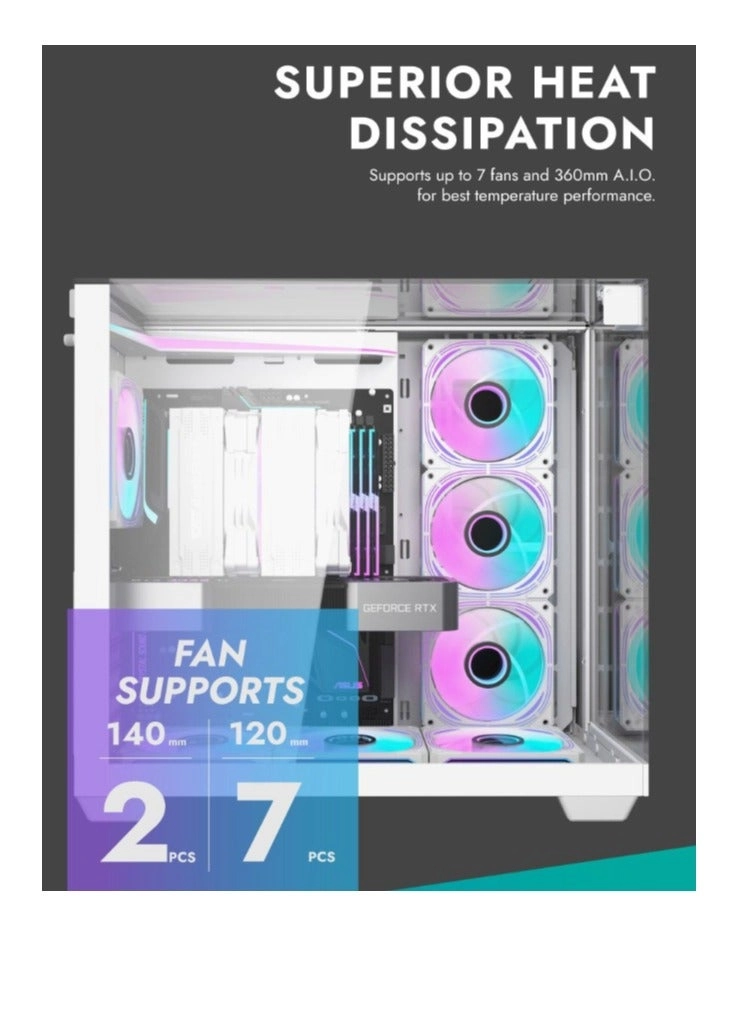 TH285 - Three Side Tempered Glass Mid Tower