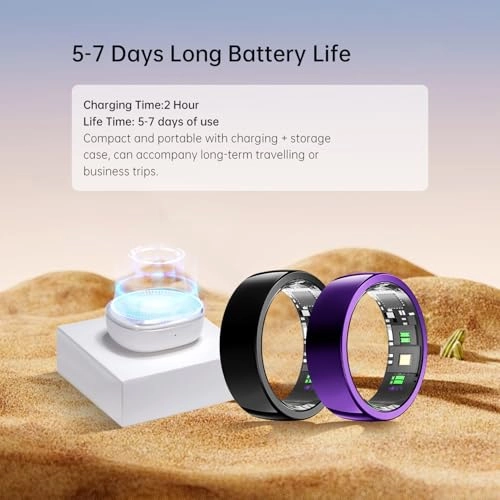 Smart Ring - Purple Size 11 Health Tracker
