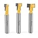 Keyhole Router Bit - 3Pcs 1/4" Shank 5/16 & 3/8 & 1/2 Inch