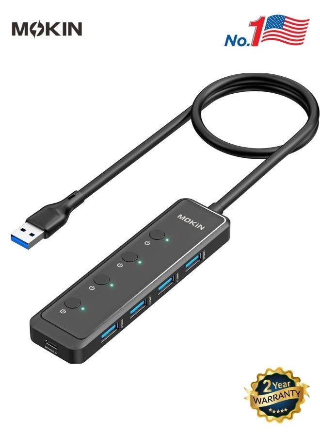 MOKiN 5-in-1 USB-A Multiport Hub - Wired