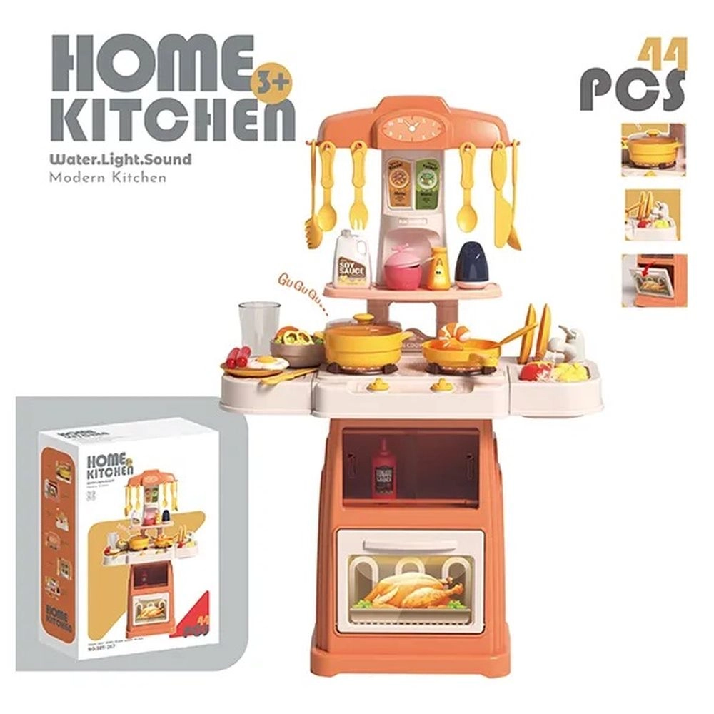 Kid's Kitchen Toys With Light & Sound Playset - 44pcs (5551007-889-269)