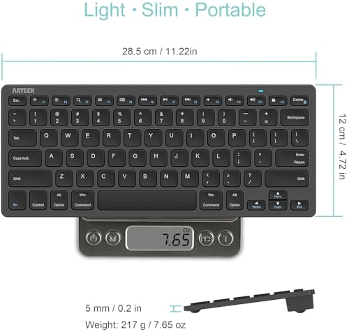 Ultra-Slim Bluetooth Keyboard - US Wireless