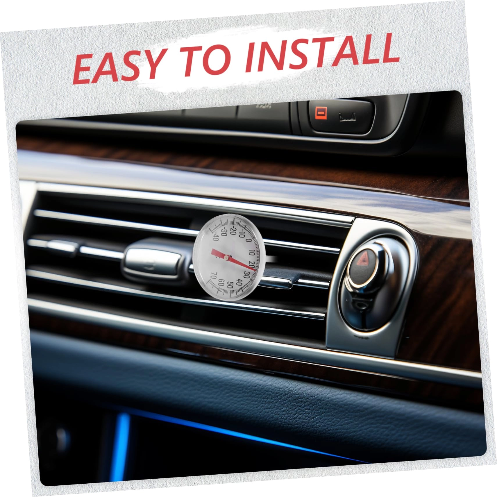 Car Thermometer - 2pc Mechanical Red