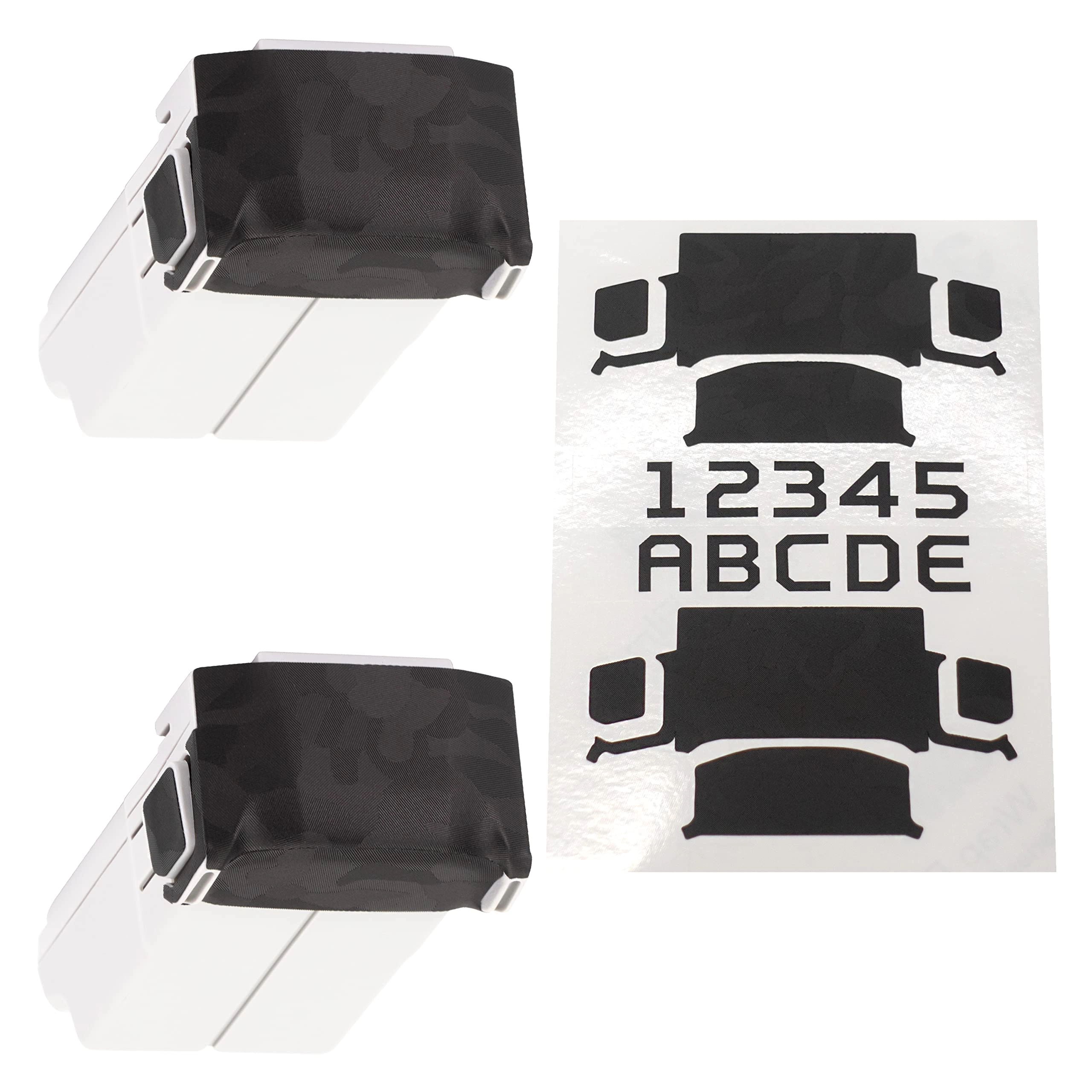 WRAPGRADE Skin Stickers Compatible with DJI Mini 3 Pro - Two Batteries Black Bumpy CAMO